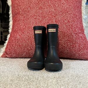 Hunter Kids Black Rain Boots